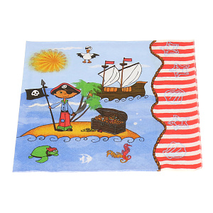 Бумажные салфетки 3-х слойные Пиратский Остров Pap Star, 33?33 см, 20 шт. 000000000001142468