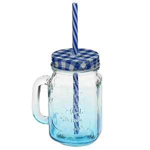Кружка-банка 400мл цветная M020134/R030205 стекло 000000000001170137