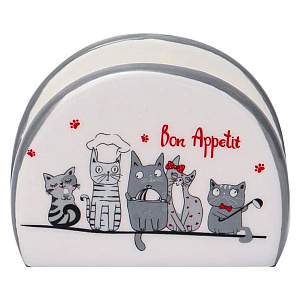 Салфетница ELRINGTON КОТЫ-ПОВАРЯТА подарочная упаковка керамика 000000000001206059