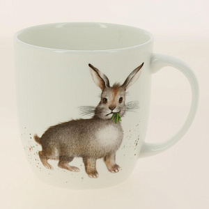 Кружка 380мл PRIORITY Наглая рыжая морда Кролик подарочная упаковкакостяной фарфор 000000000001193677