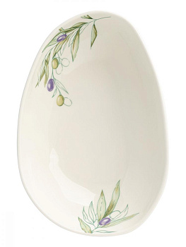 Салатник 22,5x16x6см/800мл DE'NASTIA Оливки фарфор 000000000001217741