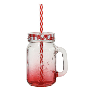 Кружка-банка 400мл цветная M020134/R030205 стекло 000000000001170137