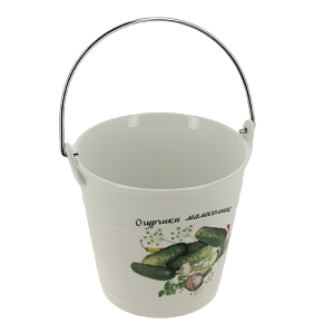 Салатник-ведерко 15х13,9х14,3см LARANGE Огурчики малосольные фарфор 000000000001204446
