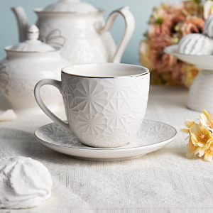 Пара чайная LAGARD 240мл/блюдце фарфор SH08090 000000000001219870