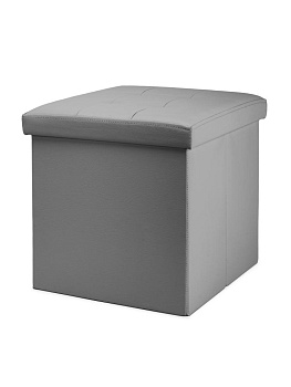 Пуфик куб 38х38х38см складной серый PU 000000000001226419