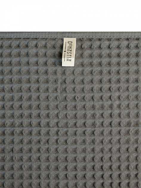 Полотенце вафельное 50x90см DE'NASTIA для бани/сауны 300гр темно-серый хлопок 000000000001228557