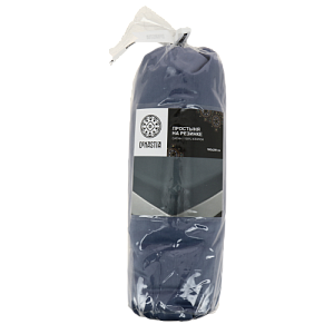 Проcтыня натяжная 160x200+25см DE'NASTIA синий 100%хб сатин C010867 000000000001204393