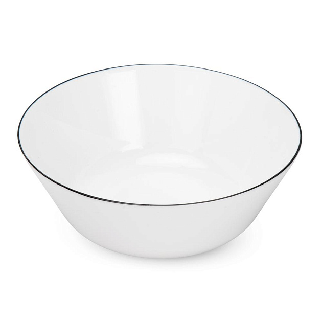 Салатник 15см белый с черной каймой стеклокерамика 000000000001223526