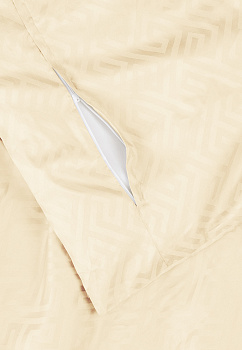 Пододеяльник 200х220см DE'NASTIA JQ меандр молочный сатин хлопок-100% 000000000001215629