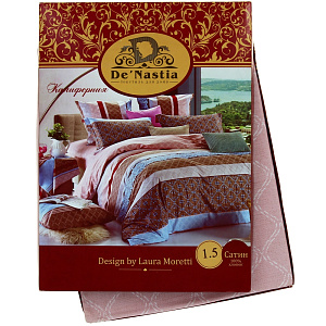 Комплект постельного белья 1,5спальный DE'NASTIA Сатин Калифорния 70x70см-2шт C010268 000000000001103105