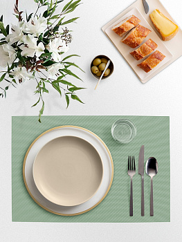 Салфетка сервировочная 45х30см DE'NASTIA Талисман зеленый ПВХ/полиэстер 000000000001182655