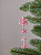 Украшение декоративное Нить из 4х снежинок 14х4см розовый пластик 000000000001208281
