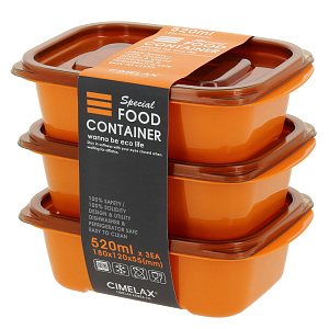 Набор контейнеров Cimelax, 520мл, 3 шт. 000000000001164236