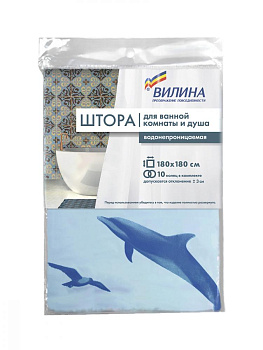 Штора для ванной 180х180см V-LINE полиэтилен 000000000001022720