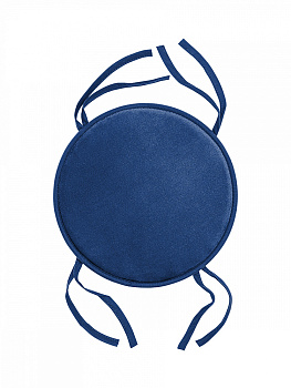 Подушка на стул 35см DE'NASTIA мемори круглая синий полиэстер 000000000001229949