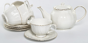 Сервис чайный 9 предметов (чашка 220мл-4шт/блюдце-4шт/чайник 920мл) BALSFORD ОРНЕЛЛА фарфор 000000000001212783