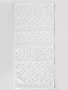 Полотенце махровое 100х150см СОФТИ Ромб белый хлопок 100% 000000000001214704