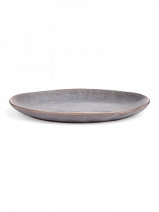 Тарелка десертная 20,5см LUCKY Матовый плоская серый керамика 000000000001211774