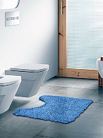 Коврик для туалета DE'NASTIA 50х50см 100%Хлопок голубой M111164 000000000001181272