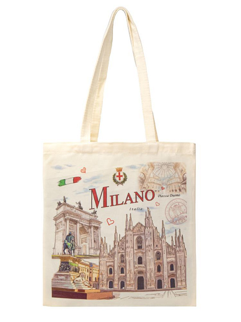 Сумка-шоппер 40х37см с принтом ST полиэстер/хлопок 000000000001227180