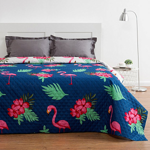 Покрывало Экономь и Я "Розовый фламинго" евро макси 240х210±5см, микрофайбер, пл.75г/м2 4531011 000000000001200148