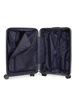 Чемодан на колесах S (36х22х55см) ромб черный PP 000000000001226543