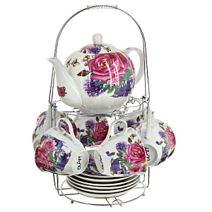 Чайный набор Цветы Olaff, 13 предметов 000000000001170953