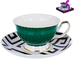 Пара чайная 200мл/блюдце BALSFORD Палитра Янира зелень фарфор 000000000001185934