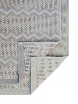 Набор полотенец кухонных 35x70см 2шт DE'NASTIA 270гр вафля зиг-заг/однотон темно-серый хлопок 000000000001228567