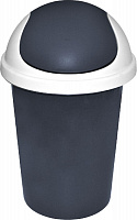 Корзина для мусора Nice&Price, с крышкой-качалкой, 10л, серый, 267х267х420мм NP2547СЕР-10 000000000001202059