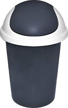 Корзина для мусора Nice&Price, с крышкой-качалкой, 10л, серый, 267х267х420мм NP2547СЕР-10 000000000001202059