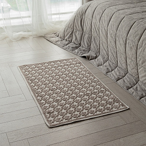 Коврик универсальный 60x100см DE'NASTIA гусиная лапка бежевый хлопок 100% 000000000001219477