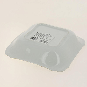 Квадратный салатник Золотая отводка Porcelaine Czech Gold Hands, 21 см 000000000001136250