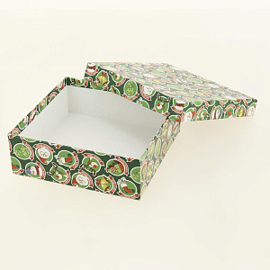 Коробка подарочная 15x15x5см РУТАУПАК Праздничный Круговорот квадратная 000000000001208370