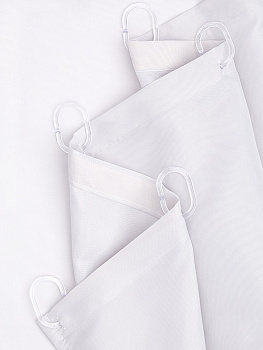 Шторка для ванной 200x180см DE'NASTIA водоотталкивающая пропитка белый полиэстер 000000000001214397