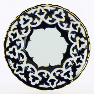 Тарелка Пахта 24,1см ASIA PORCELAIN большая с титановым напылением фарфор 000000000001204883