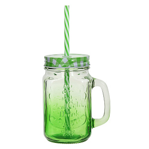Кружка-банка 400мл цветная M020134/R030205 стекло 000000000001170137