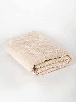 Полотенце махровое 100х150см LUCKY Зигзаг светло-бежевый хлопок-100% 000000000001214738