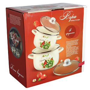 Набор кастрюль Вера Matissa, 2.2л, 4.5л, 2 шт. 000000000001121233