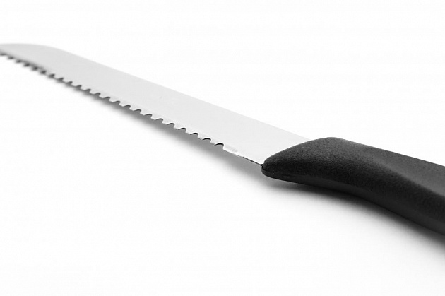 Нож для хлеба малый НХМ-01 ПОСУДА ЦЕНТР, нержавеющая сталь/полипропилен, лезвие 16,3см/общая длина 28,8см, толщина металла 1,2мм, 09 000000000001199134