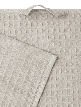 Полотенце кухонное 35x70см DE'NASTIA вафля крупная однотон серый хлопок 100% 000000000001213591