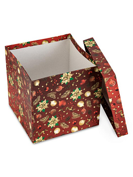 Коробка подарочная 21х21х21см ЗОЛОТАЯ МАГИЯ куб 000000000001228414