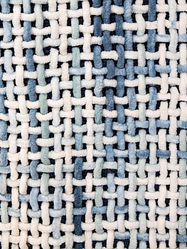 Коврик для ванной 50х80см LUCKY Wicker противоскользящий синий хлопок/полиэстер 000000000001225652