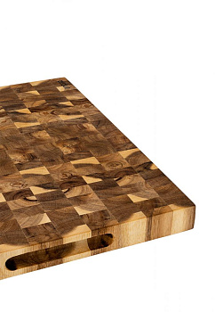 Доска разделочная 45x35x3,8см DE'NASTIA прямоугольная шашечки дерево акация Доска разделочная 45x35x3,8см DE'NASTIA прямоугольная шашечки дерево акация 000000000001216974