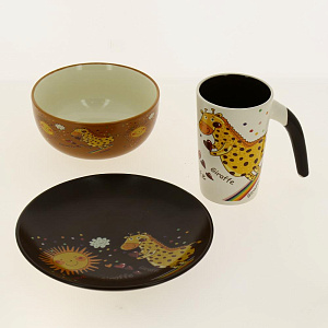 Н-р посуды 3шт тарелк190мм+сал-к135мм+ кружка280мл пд/уп Вес.реб KR-SCB002S-1140A 000000000001186365