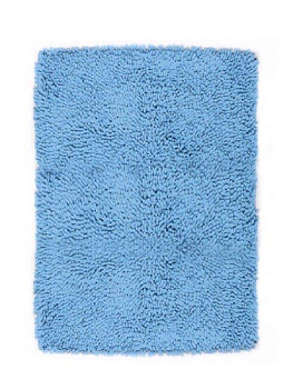 Коврик для ванной DE'NASTIA 60х100см 100%Хлопок длинный ворс голубой Индия M111161 000000000001181269