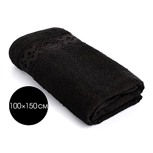 Полотенце 100х150см DE'NASTIA ТАЛИСМАН 1 черный хлопок-100% 000000000001215360