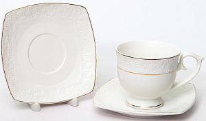 Набор чайный 13 предметов BALSFORD НЕЖНОСТЬ (чашка 300мл-6шт,блюдце-6шт,чайник 850мл) подарочная упаковка фарфор 000000000001207522