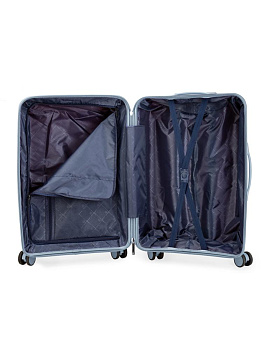 Чемодан на колесах L абстракция серо-голубой PP 000000000001226566