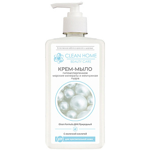 Крем-мыло 350мл CLEAN HOME BEAUTY CARE Гипоаллергенное дозатор 000000000001213111